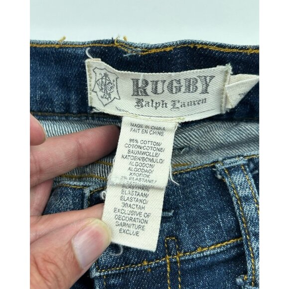 Ralph Lauren Rugby Skinny Distressed Blue Jeans Size 28x31 - Picture 11 of 16